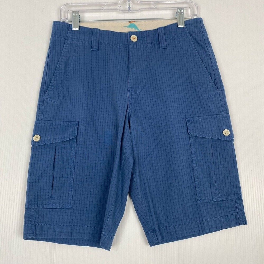 Tommy Bahama‎ Men's Cargo Shorts Blue Size 28.Zip Casual